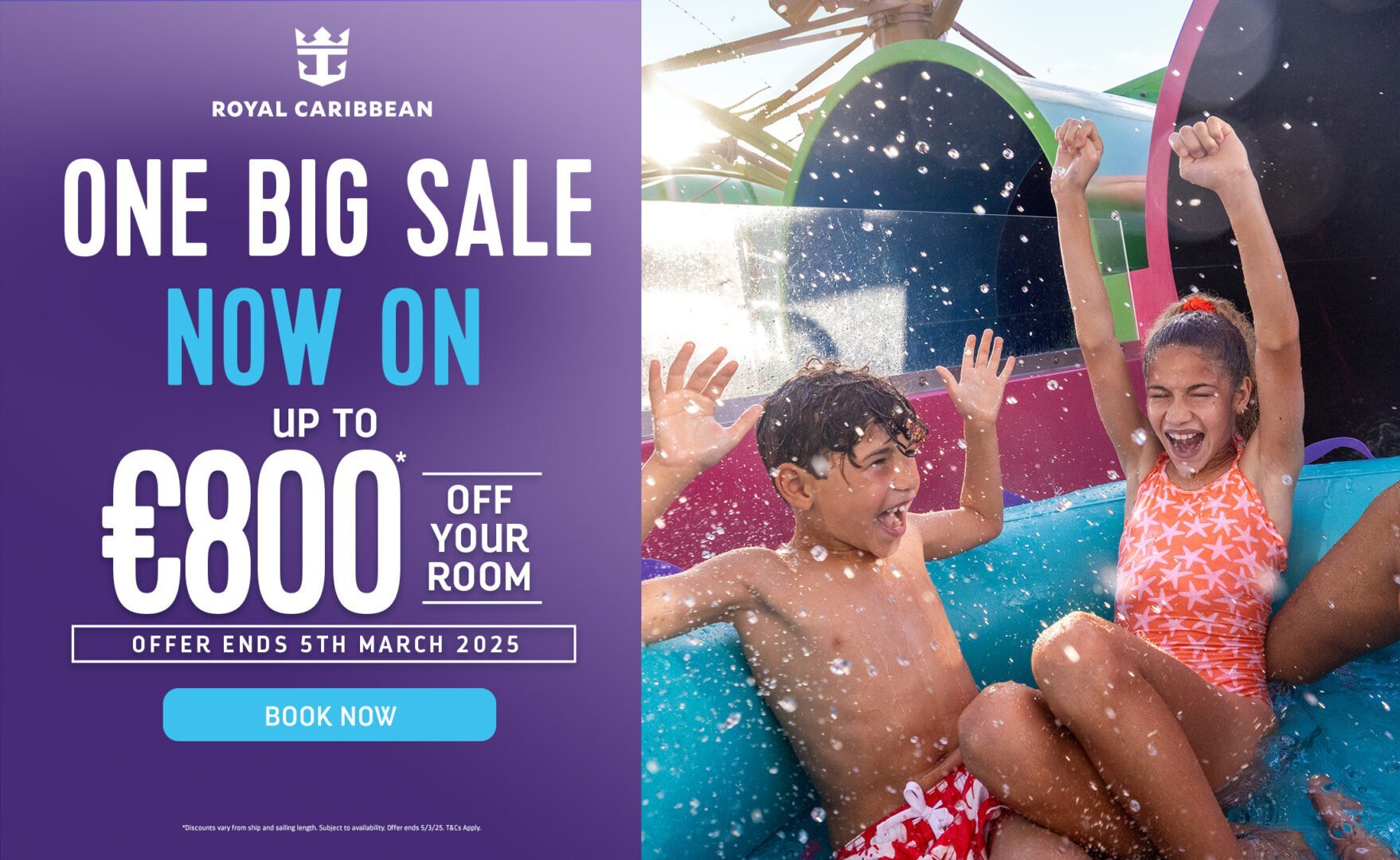 Save up to €800 off your room