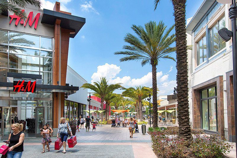 Walking through The Mall at Millenia in Orlando, Florida 