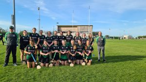 Sarsfield Ladies team in a sunny day