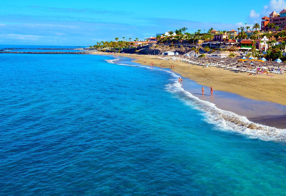 Picturesque El Duque Beach In Costa Adeje. Tenerife. Canary